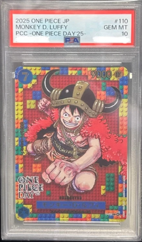 One Piece TCG Monkey D. Luffy P-110 One Piece DAY'25 (JP) psa10